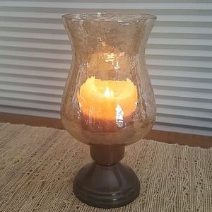 Demi Glass Hurricane Candle Holder